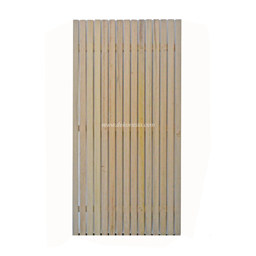 Vertical / Horizontal Meranti Wood Screen. Wood Panels with 3 Horizontal Back Slats. Wooden Screen (